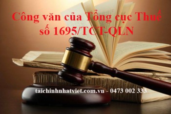 Công văn của Tổng cục Thuế số 1695/TCT-QLN ngày 22/4/2016 v/v sử dụng hóa đơn lẻ