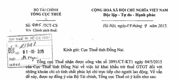 Thuế GTGT của các khoản chi Phúc Lợi được khấu trừ đầu vào