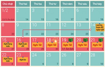 Lịch nghỉ Tết Nguyên đán Đinh Dậu 2017